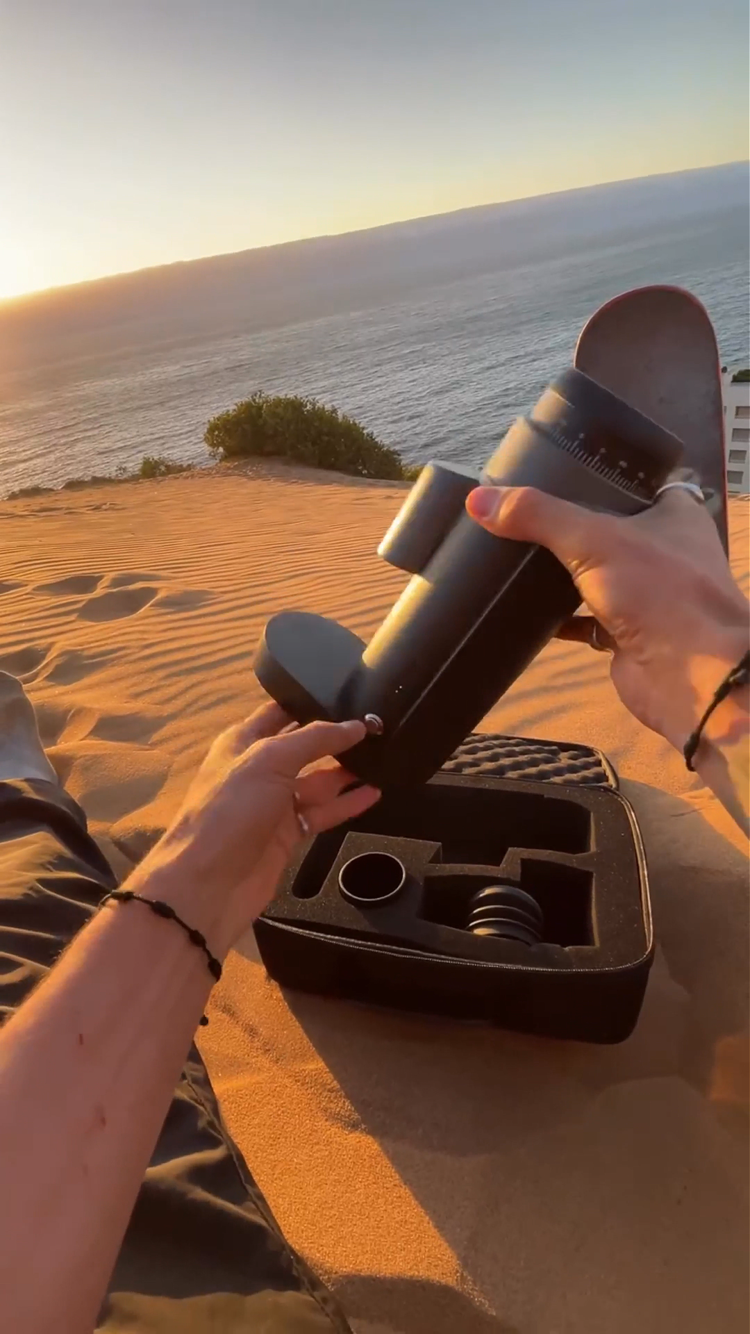 GO50 used outdoors, mobile coffee setup