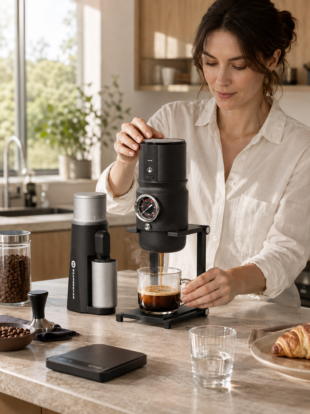 EDGE MINI portable coffee grinder for travel and outdoor use